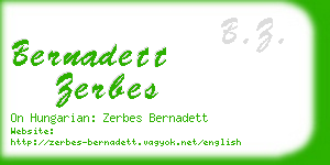 bernadett zerbes business card